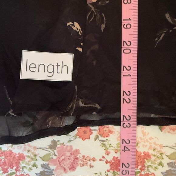 Womens Dark Fairy Grunge Sheer Floral Blouse Top Medium Dark Romantic Ethereal - Picture 13 of 15